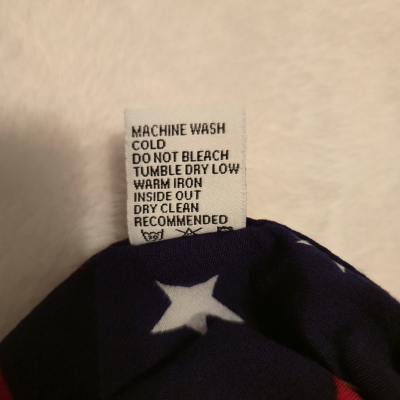 EIGTH AVENUE Mens Casual Red White And Blue Stars Button Down Shirt Size Large - Picture 10 of 10